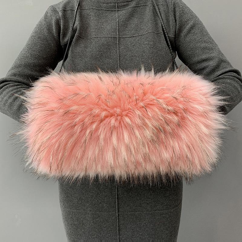 1Pc Lady Imitation Weich Verdicken Plüsch Flauschigen Faux Fuchs Pelz Hand Wärmer Handschuhe Arm Ärmel Muff Kissen von Joom DACH