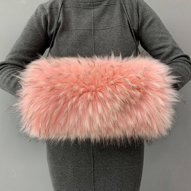 1Pc Lady Imitation Weich Verdicken Plüsch Flauschigen Faux Fuchs Pelz Hand Wärmer Handschuhe Arm Ärmel Muff Kissen von Joom DACH