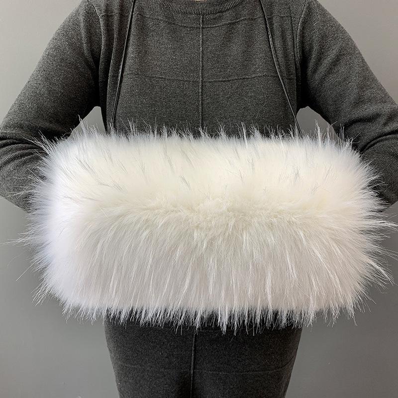 1Pc Lady Imitation Weich Verdicken Plüsch Flauschigen Faux Fuchs Pelz Hand Wärmer Handschuhe Arm Ärmel Muff Kissen von Joom DACH