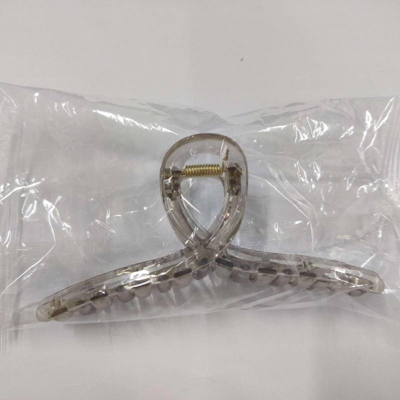 Mode Acryl Jelly Einfache Große Haarspange für Frauen Damen Make-up Haarspangen Haarschmuck Krabbe Badezimmer-Clip Kopfschmuck 11cm licht grau von Joom DACH