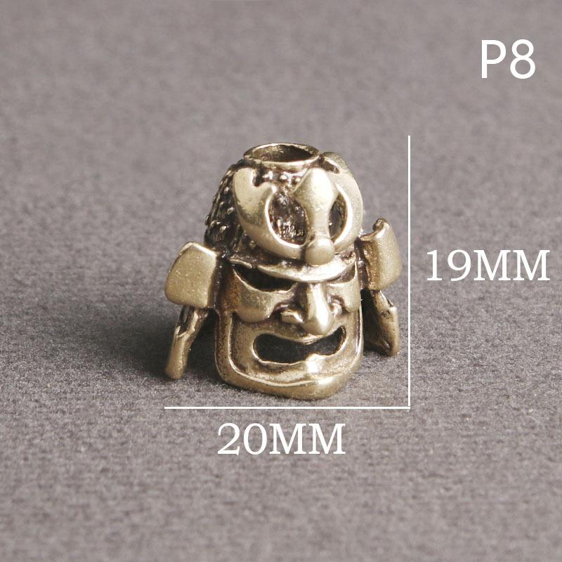 1Pc Vintage Samurai Helm Messer Perlen gewebt Paracord Lanyard Anhänger Outdoor EDC Regenschirm Seil Messing Diy Zubehör 19*20mm von Joom DACH