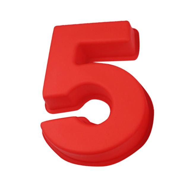 1Pcs 0-9 Zahlen Kuchen Form Silikon Kuchen Dekorieren Werkzeuge DIY Geburtstag Hochzeitstag Kuchen Design Backformen Gebäck werkzeuge 5 rot von Joom DACH