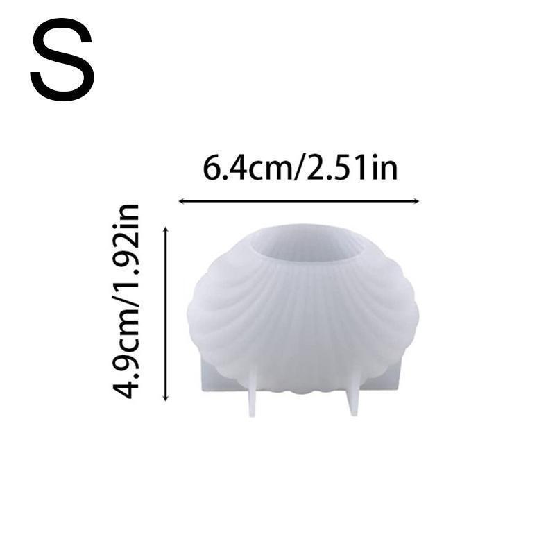 1Pcs Epoxy Harz Form Dreidimensionale Unregelmäßige Fan-förmigen Shell Aromatherapie Kerze Silikon Formen S von Joom DACH