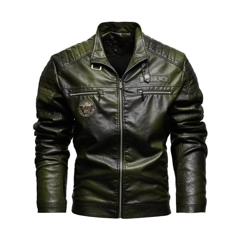 1Pcs Herren Winter Windschutz Leder Jacke Motorrad Jacken Mantel verdicken Mantel 5XL von Joom DACH
