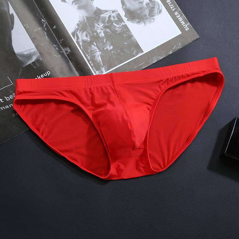 1Pcs Männer Höschen Ice Silk Boxer Nahtlose Unterwäsche Mann Ultra-dünne Atmungsaktive Männliche Unterhose Boxershorts M rot von Joom DACH