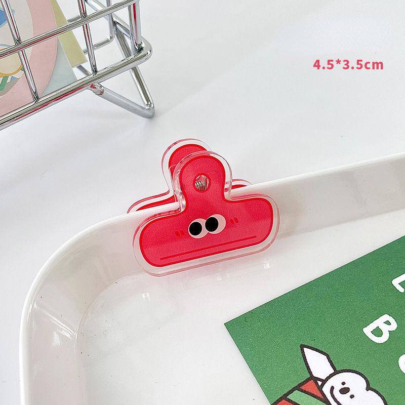 1Pcs Nette Große Augen Muster Kunststoff Binder Clip Planer Clips Papier Klemme Büro Dekorative Liefert Schule Schreibwaren rot von Joom DACH