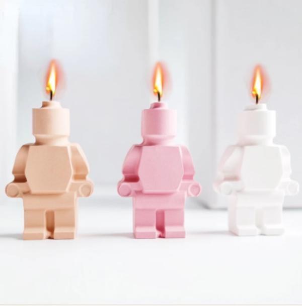 1Pcs Roboter DIY Handgemachte Kerze Form Roboter Dekoration Aromatherapie Handgemachte Liefert Wohnkultur weiß von Joom DACH