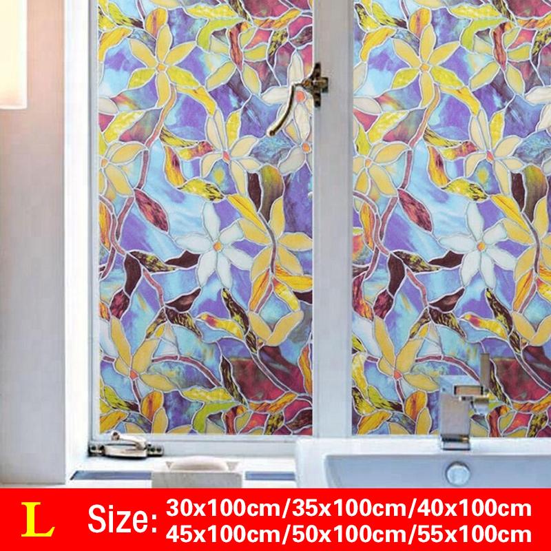 1Roll Home Decor Sticker Stained 3D Decorative Window Glass Film Privacy Anti UV 55x100cm von Joom DACH