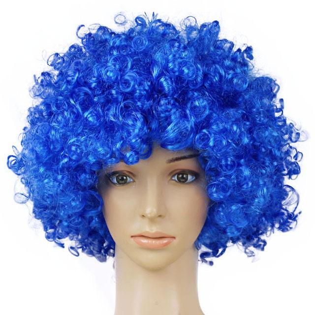 1pc Afro Circus Fancy Haar Perücken Fans Caps Kostüm Party Perücke Weihnachten Decor Liefert Cosplay Kopfschmuck für Kinder Erwachsene blau von Joom DACH