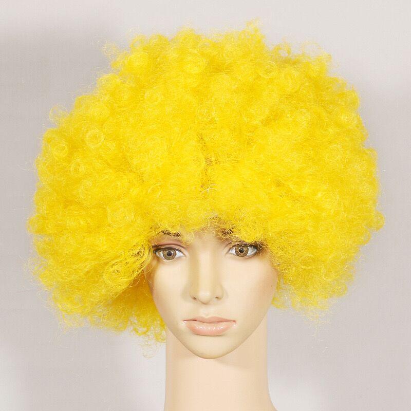 1pc Afro Circus Fancy Haar Perücken Fans Caps Kostüm Party Perücke Weihnachten Decor Liefert Cosplay Kopfschmuck für Kinder Erwachsene gelb von Joom DACH