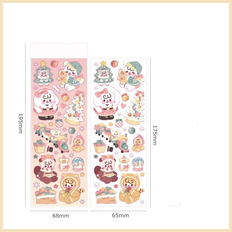 1pc Koreanische Nette Aufkleber Kawaii Bling Bunny Regenbogen Vier-blatt Pudding Aufkleber Wasserdicht Heißer Silber Aufkleber für Student DIY Foto 65 * 175mm von Joom DACH