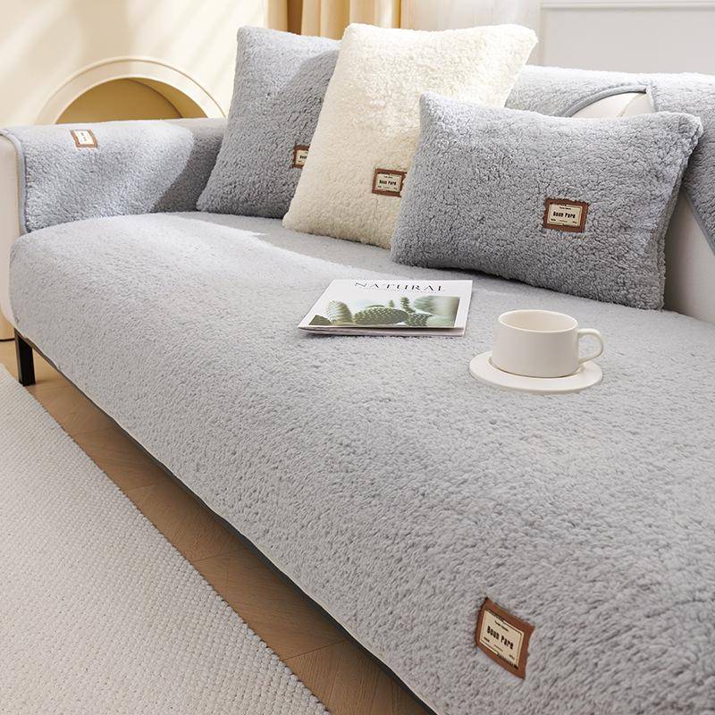 1pc Weiche Plüsch Gesteppte Sofa Handtuch Winter Warm Verdicken Nicht-slip Sofa Abdeckung für Wohnzimmer Samt Fleece abschnitt Couch Abdeckung 110x210cm 1pc grau von Joom DACH