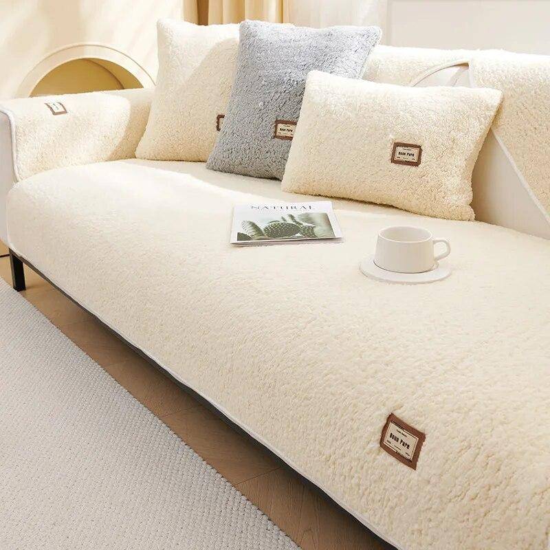 1pc Weiche Plüsch Gesteppte Sofa Handtuch Winter Warm Verdicken Nicht-slip Sofa Abdeckung für Wohnzimmer Samt Fleece abschnitt Couch Abdeckung 110x240cm 1pc beige von Joom DACH