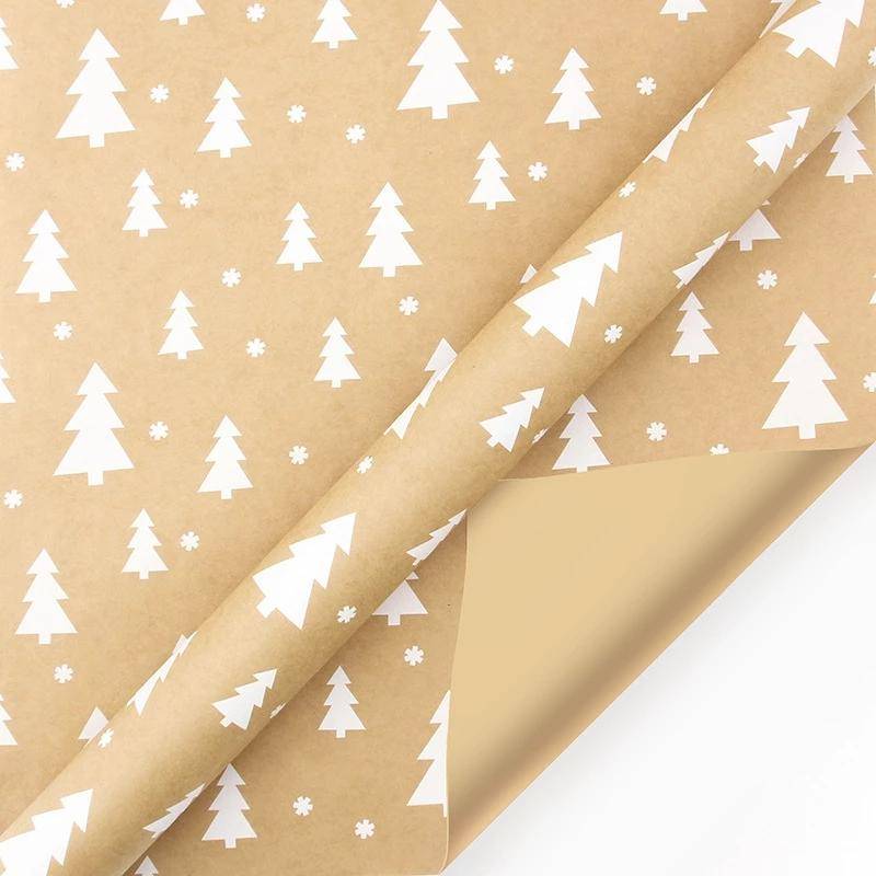 1pc Weihnachten Geschenkpapier Blatt Geschenk Verpackung Papier Handwerk Papier Für Weihnachten Dekorationen Hochzeit Geburtstag Baby Dusche Dekor von Joom DACH