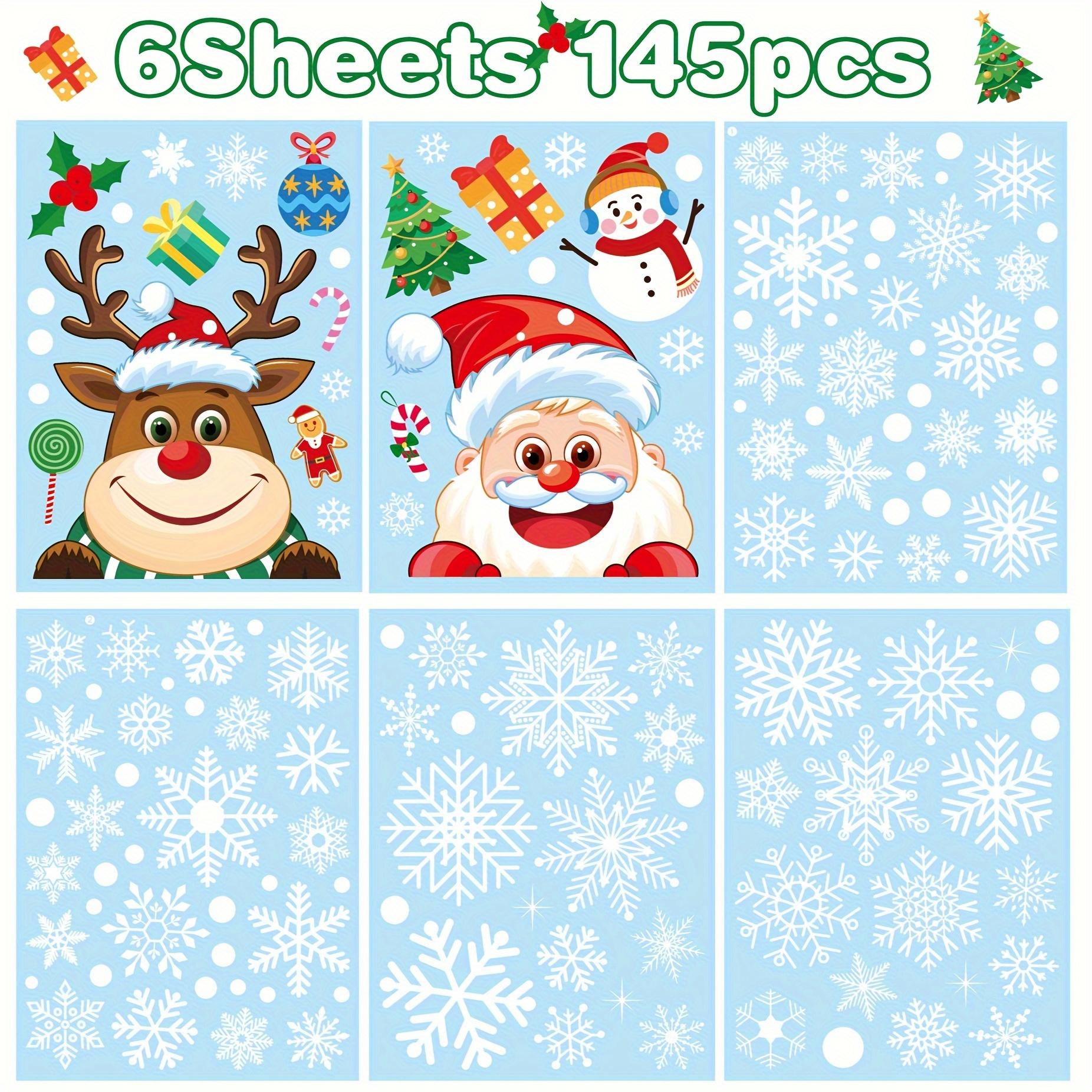 1set Glas Fenster Weihnachten Fenster Aufkleber Weihnachten Fenster Aufkleber Schneeflocken Weihnachten Dekorationen Weihnachten Fenster Aufkleber Pack of 6 von Joom DACH