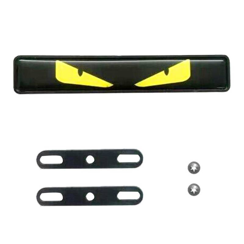 1x Auto-Frontgrill-Tailboard-Abzeichen, beleuchteter Aufkleber, LED-Licht-Emblem, Dämonenauge von Joom DACH