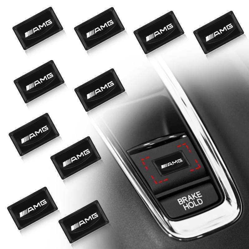 2/5/10 Stück Kohlefaser Lenkrad Auto Logo Emblem 3D Aufkleber Für Mercedes Benz AMG GLE GLS GLC CLA GLB ML C500 C200 C300 W204 W206 W205 W212 W203 2pcs von Joom DACH