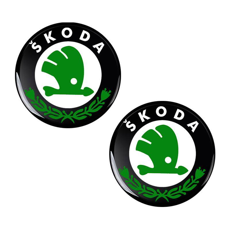2/5/10 Stück 14MM Fernbedienungs-Autoschlüssel-Aufkleber Emblem Zubehör für Skoda S Skoda Kodiaq Fabia Kamiq Karoq Octavia 3 A5 A7 Scala R Zubehör 2pcs von Joom DACH