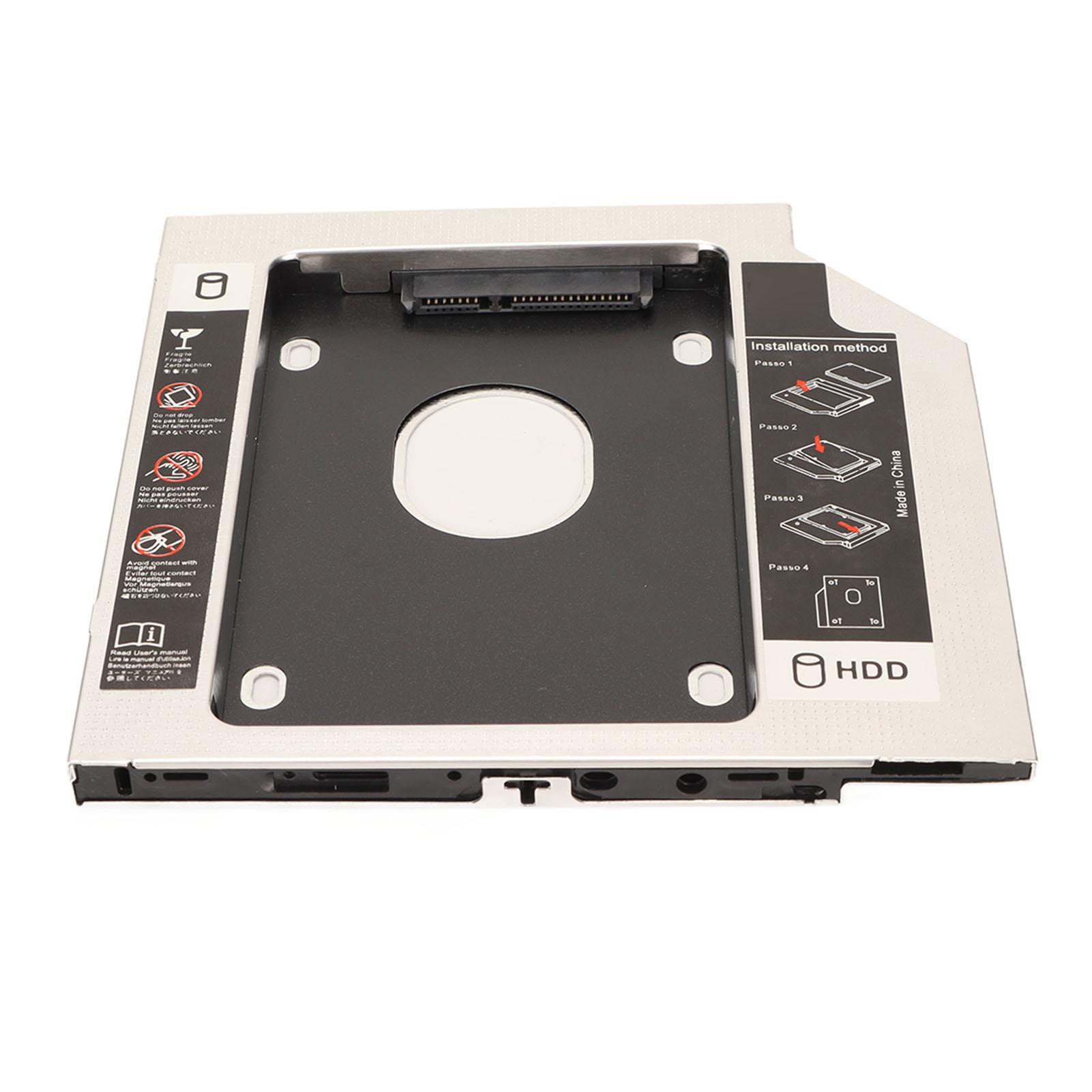 2,5-Zoll-Festplatten-Caddy, 9,5 mm, 2. SDD-HDD-Caddy-Fach, Universaladapter für Laptop, CD, DVD-ROM, optisch von Joom DACH