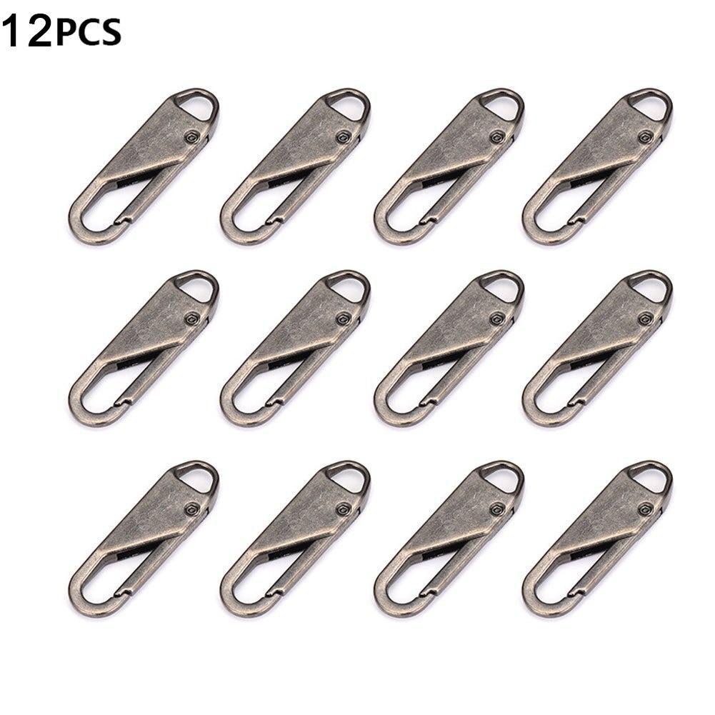 2/6/12pc Zipper Slider Puller Instant Zipper Reparatur Kit Ersatz Für Gebrochene Schnalle Reisetasche Koffer reißverschluss Kopf DIY Nähen Handwerk 12pc von Joom DACH
