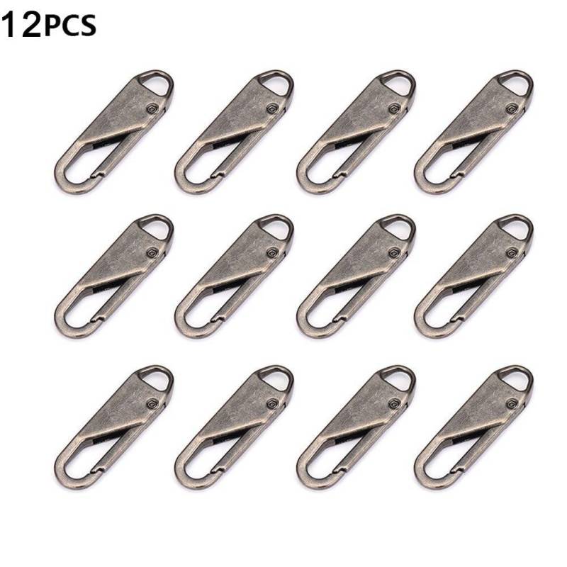 2/6/12pc Zipper Slider Puller Instant Zipper Reparatur Kit Ersatz Für Gebrochene Schnalle Reisetasche Koffer reißverschluss Kopf DIY Nähen Handwerk 12pc von Joom DACH