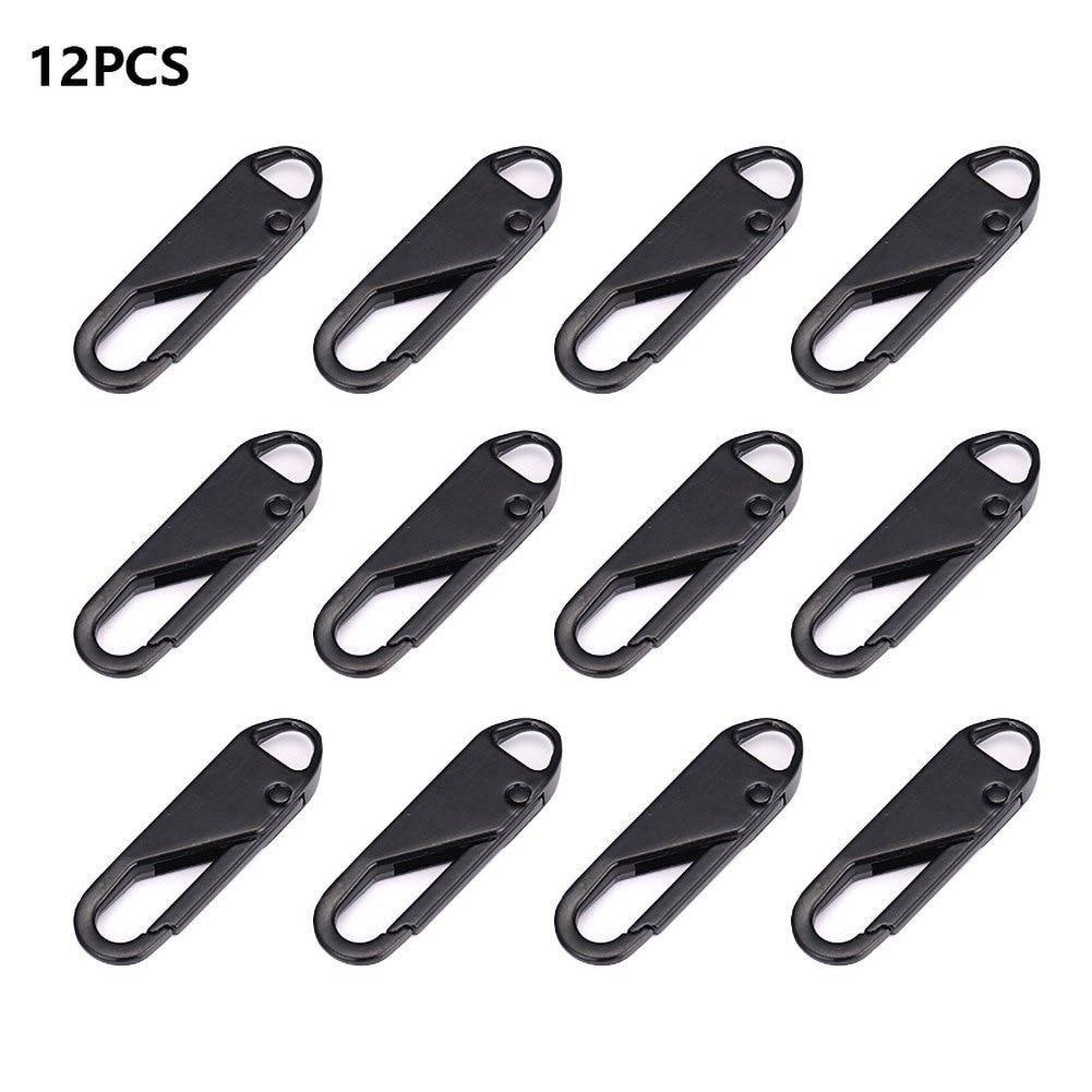 2/6/12pc Zipper Slider Puller Instant Zipper Reparatur Kit Ersatz Für Gebrochene Schnalle Reisetasche Koffer reißverschluss Kopf DIY Nähen Handwerk 12pc von Joom DACH