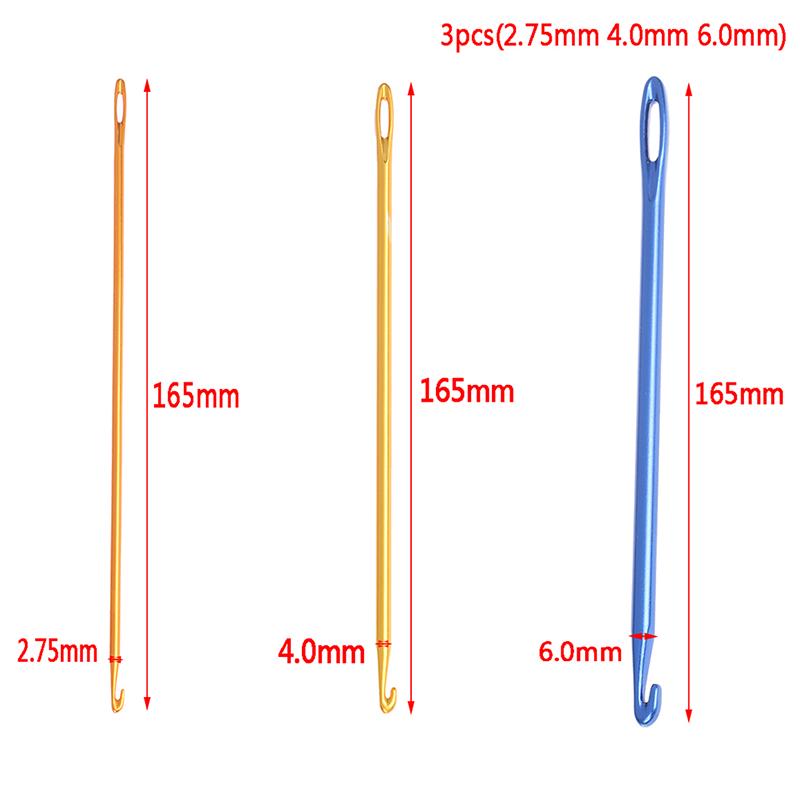 2,75/4,0/6,0 mm afghanische tunesische Aluminium-Häkelnadel zum Selberstricken und Nähen 1set von Joom DACH