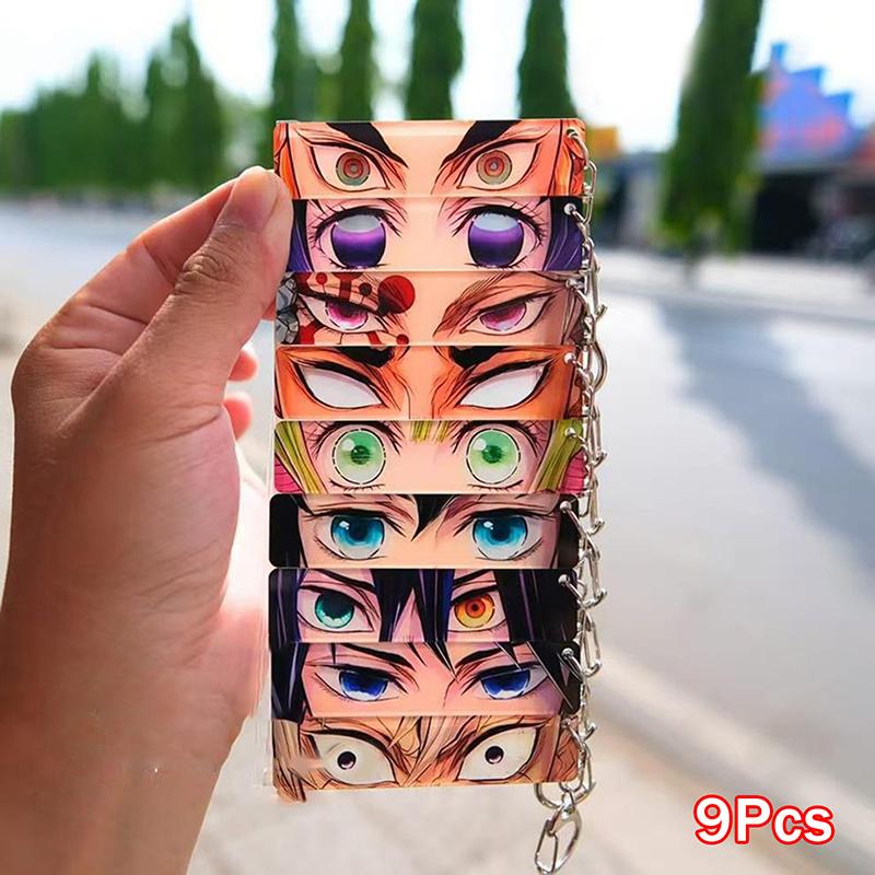 2/9 Stück Anime Karten Schlüsselanhänger Demon Slayer Dekorieren Kawaii Mädchen Acryl Rucksack Zubehör Cartoon Umgebung Tragbares Spielzeug Geschenk von Joom DACH