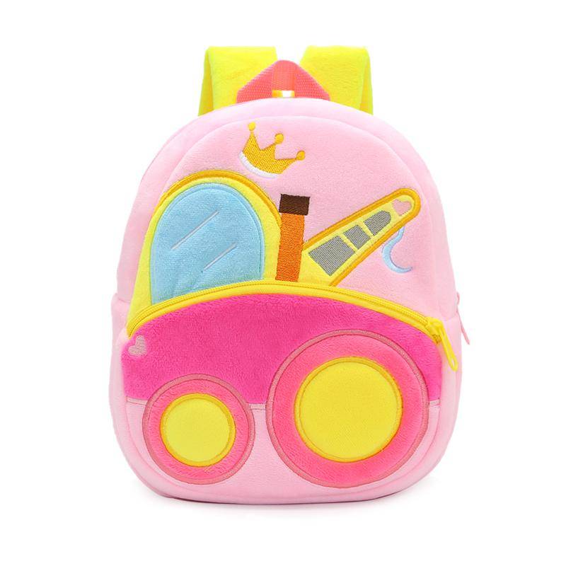 2–4 Jahre alte Kinder Engineering Rucksack Cartoon Bagger Rucksack Plüsch Kinder kleine Schultasche Spielzeug Rucksack von Joom DACH