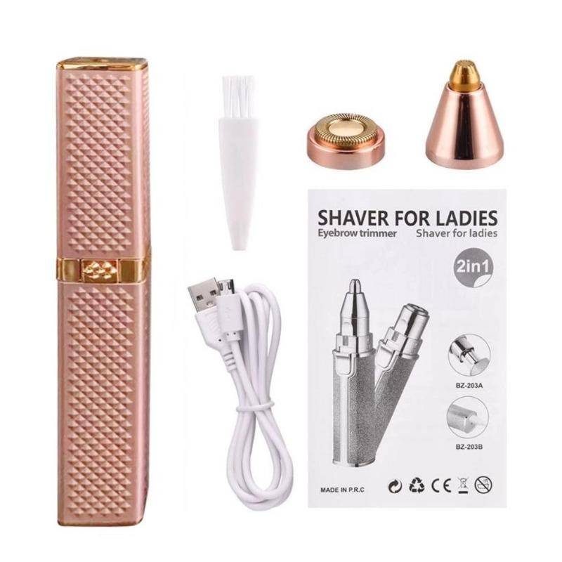 2 IN 1 elektrischer Augenbrauentrimmer, USB wiederaufladbar, Körper- und Gesichtshaarentfernung, Lippenstiftform, Mini-Epilierer für Frauen, bunter Sternenhimmel von Joom DACH