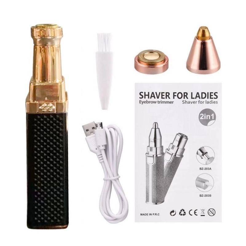 2 IN 1 elektrischer Augenbrauentrimmer, USB wiederaufladbar, Körper- und Gesichtshaarentfernung, Lippenstiftform, Mini-Epilierer für Frauen, bunter Sternenhimmel von Joom DACH