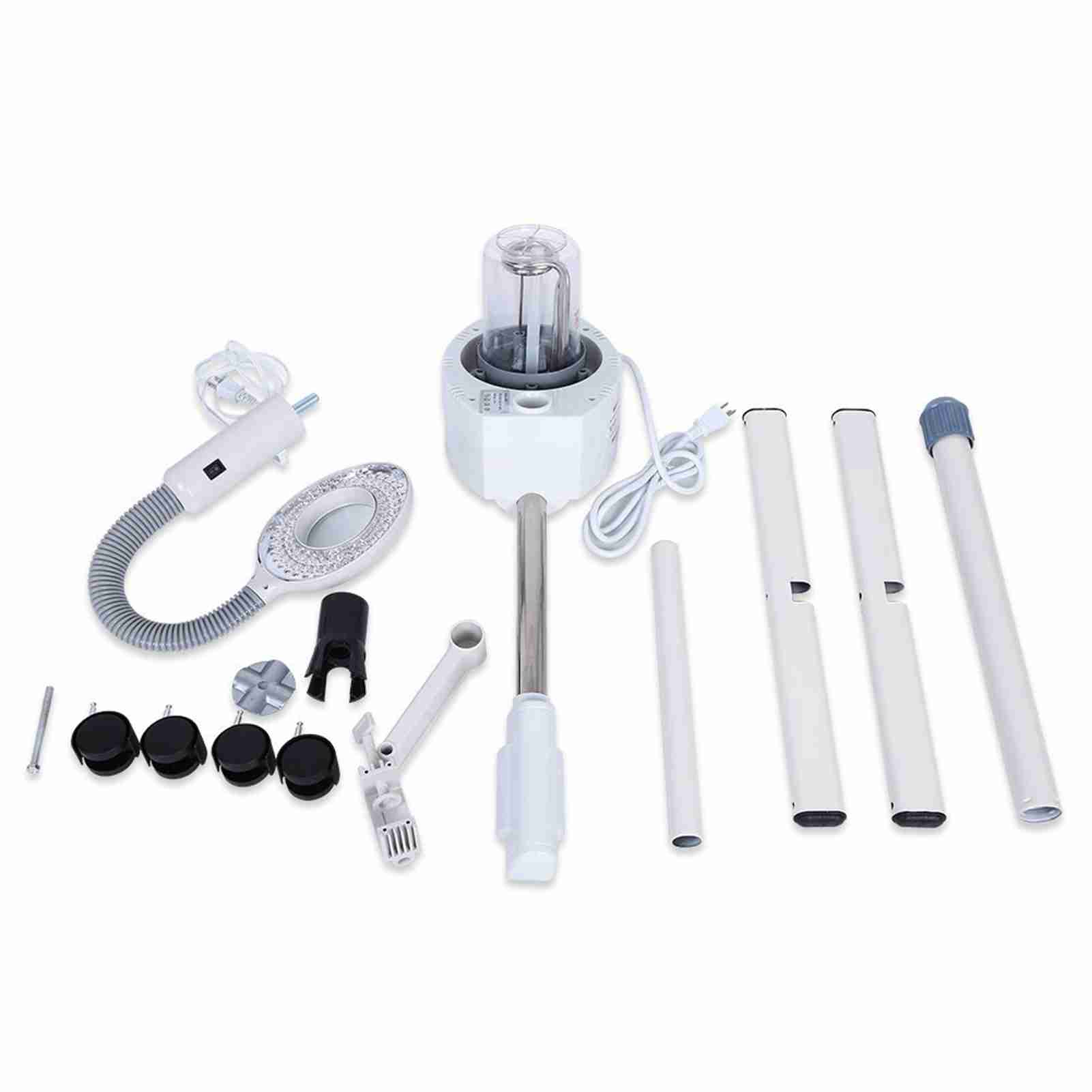 2 In1 Gesichtsdampfer LED 5X Vergrößerungs Stehlampe Maschine Multifunktions Spa Professioneller Luftbefeuchter EU Plug weiß von Joom DACH