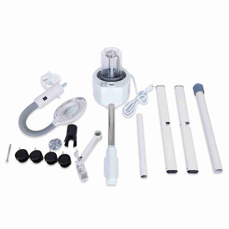 2 In1 Gesichtsdampfer LED 5X Vergrößerungs Stehlampe Maschine Multifunktions Spa Professioneller Luftbefeuchter EU Plug weiß von Joom DACH