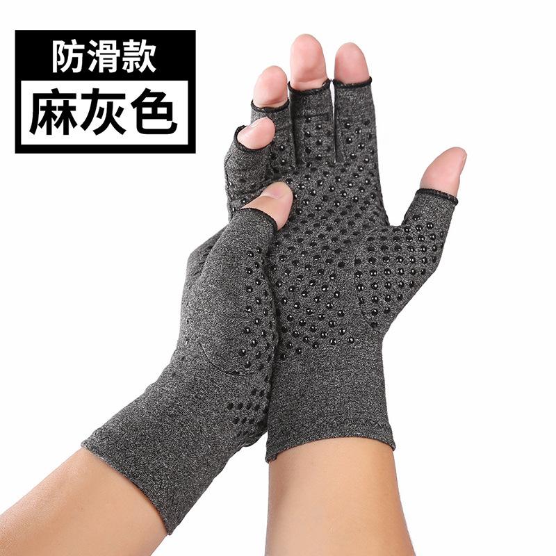 2 Paar Arthritis Handschuhe Fingerlose Kompressionshandschuhe Damen Herren für RSI, Karpaltunnelsyndrom, Rheumatoide Arthritis, Tendinitis S von Joom DACH