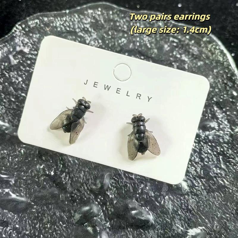 2 Paar Personalisierte Kreative Mini Simulierte Fliegen Ohrringe Für Männer Frauen Lustig Abstrakt Nischen Schmuck Zubehör Paar Geschenk von Joom DACH