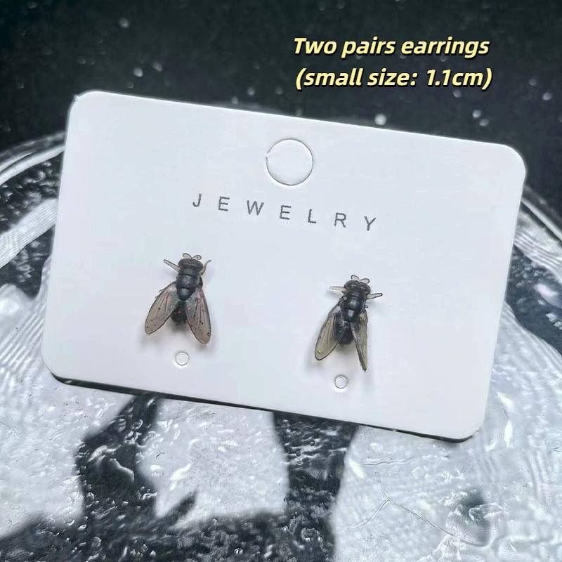 2 Paar Personalisierte Kreative Mini Simulierte Fliegen Ohrringe Für Männer Frauen Lustig Abstrakt Nischen Schmuck Zubehör Paar Geschenk von Joom DACH