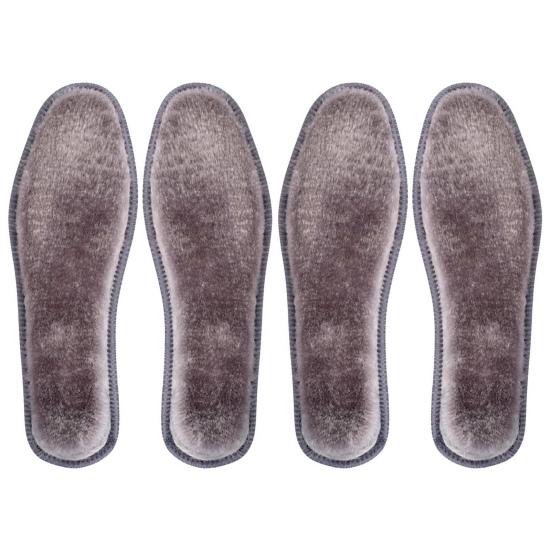 2 Paar Winter Warm Plüsch Einlegesohlen Verdicken Kunstfell Fleece Schuhe Insert Flauschige Thermo Schuhpolster für Männer Frauen Stiefel 42 von Joom DACH