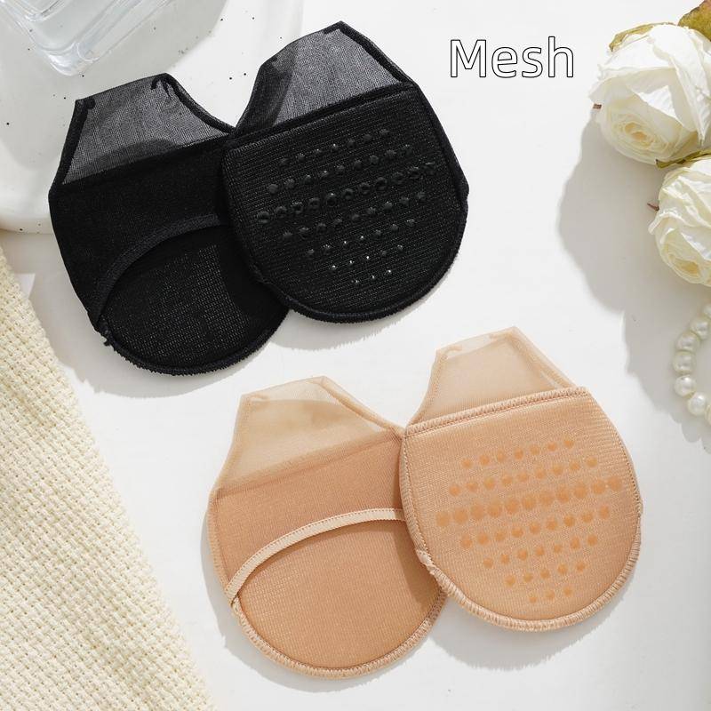 2 Paar halb unsichtbare Socken für Damen im Frühling und Sommer, dünne, flache Socken mit halber Handfläche, rutschfeste Vorfußsocken, High Heels-Socken 2 pairs von Joom DACH