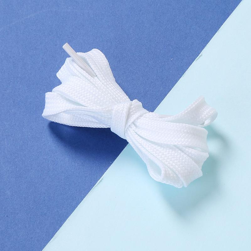 2 Paare/Set Herren Damen Flache Schnürsenkel Polyester Freizeitschuhe Sneaker Weißfarbig Outdoor Einfarbig Schnürsenkel Seil Zubehör 100cm weiß von Joom DACH