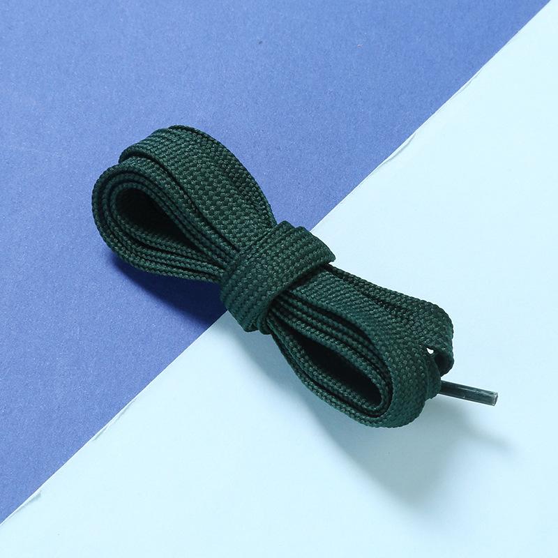 2 Paare/Set Herren Damen Flache Schnürsenkel Polyester Freizeitschuhe Sneaker Weißfarbig Outdoor Einfarbig Schnürsenkel Seil Zubehör 100cm dunkelgrüne von Joom DACH