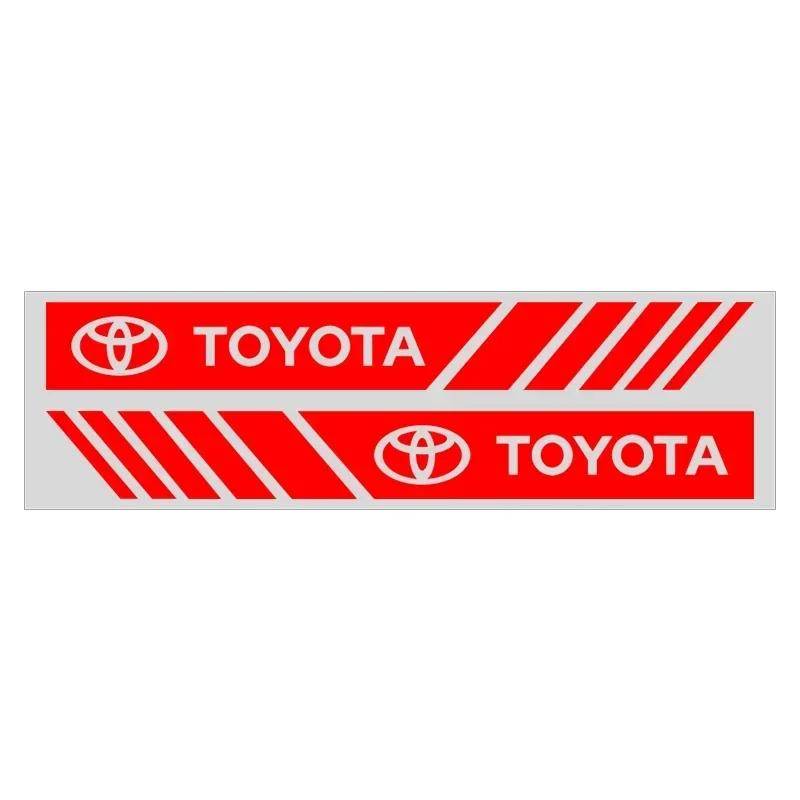 2 STÜCK Auto Rückspiegel Seitenstreifen Badge 3D Aufkleber Autostyling Für Toyota Chr Corolla Yaris Rav4 E150 E120 Land Cruiser 200 von Joom DACH