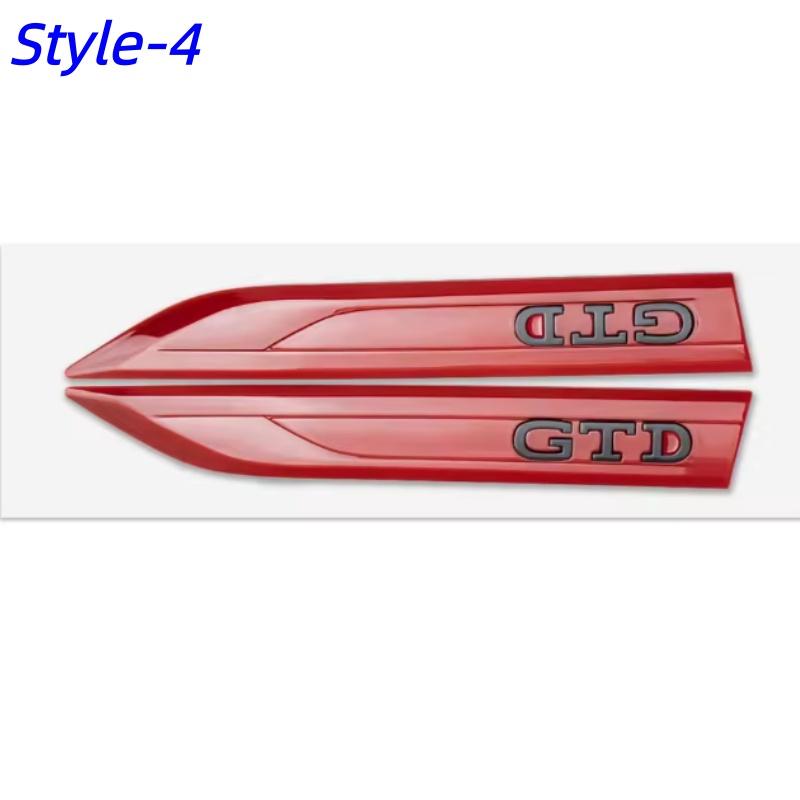 2 STÜCKE NEU Auto ABS GTI GTD Emblem Kotflügel Seitenleiste Emblem Aufkleber Auto Seite Karosserie Kotflügel Aufkleber Abziehbild Dekorieren Zubehör Für V//-W GTD-Style-4 von Joom DACH
