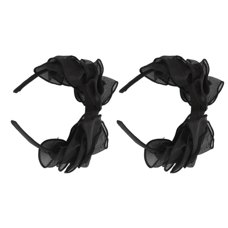 2 STÜCKE Schwarzes Netz Schleife Stirnband Modisches Bequemes Prinzessinnen Schleifen Stirnband für Frauen Schleifen Haarband von Joom DACH
