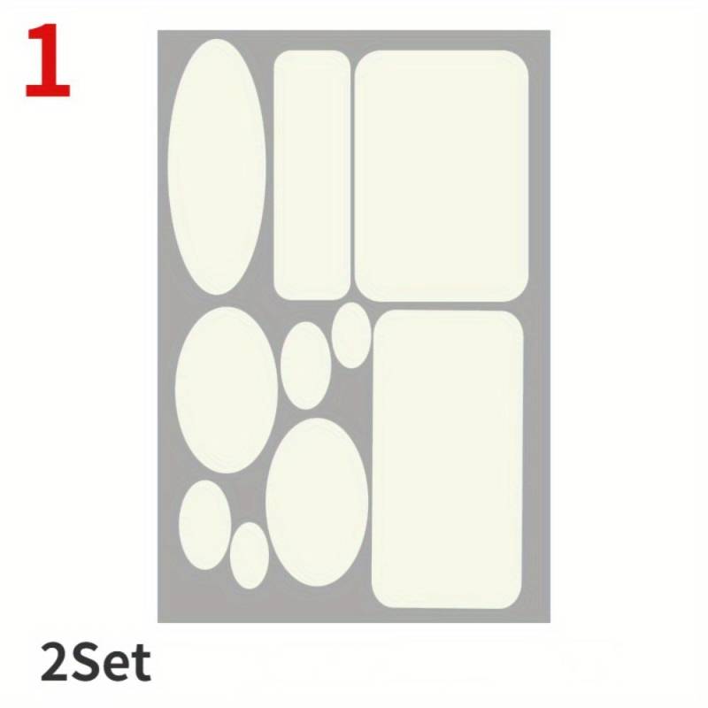 2 Set selbstklebende schwarze Flicken für Daunenjacken, Hosen, T-Shirts, Kleidung, Reparatur, waschbare Flicken, Regenmantel, Regenschirm, Stoff, Zeltaufkleber 1 weiß von Joom DACH