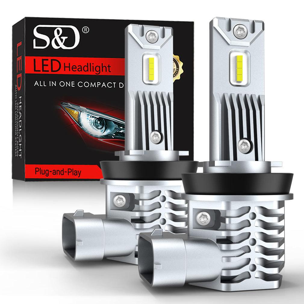 2 Stück 10000 lm H4 LED-Lampen kabellos H8 H11 Autoscheinwerfer Scheinwerfer 9005 HB3 LED-Birne 9006 HB4 lüfterloser Scheinwerfer für Kfz-Nebelscheinwerfer 6500 K Weiß H11 H8 H16(JP) von Joom DACH