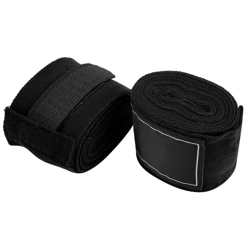 2 Stück 2,5 m Gummiband Boxen Sanda Muay Thai MMA Taekwondo Bandage Handbandagen (Schwarz) von Joom DACH