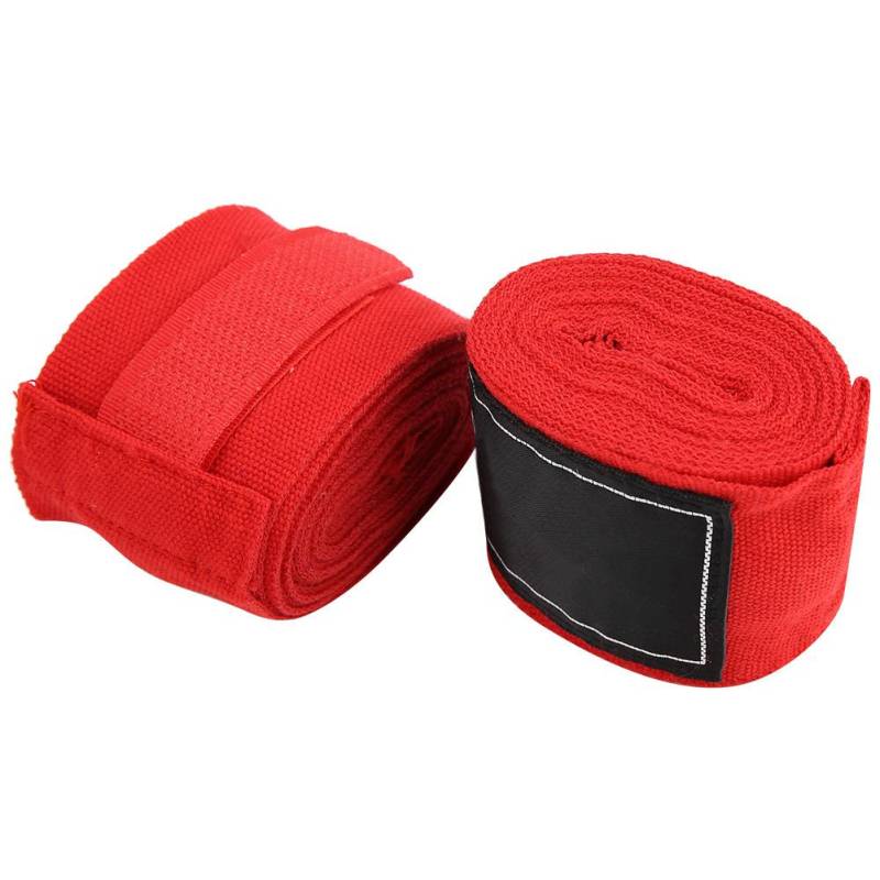 2 Stück 2,5 m Gummiband Boxen Sanda Muay Thai MMA Taekwondo Bandage Handbandagen (rot) von Joom DACH