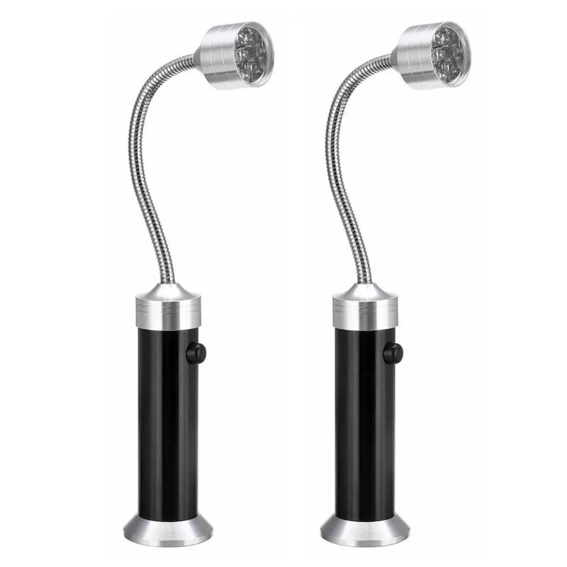 2 Stück 9 LEDs BBQ Grill Licht mit Magnetfuß Werkzeuglampe mit Kunststoffgehäuse Taschenlampe Nachtlicht schwarz von Joom DACH