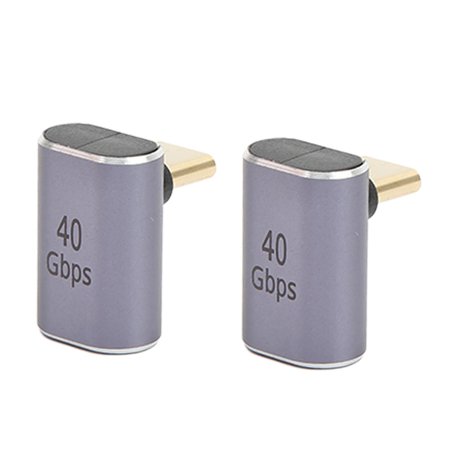 2 Stück 90 Grad USB C Adapter 40Gbps Schnellladung und Übertragung Typ C Stecker auf Typ C Buchse von Joom DACH