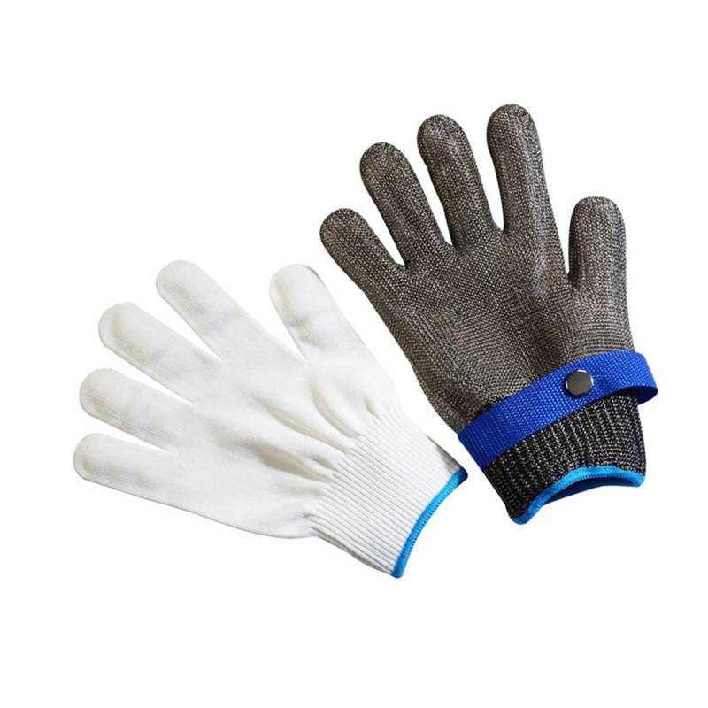 2 Stück Arbeitshandschuhe Schnittfest Kratzfest Schnalle Verstellbar Sicherheitshandschuhe für Handschutz von Joom DACH